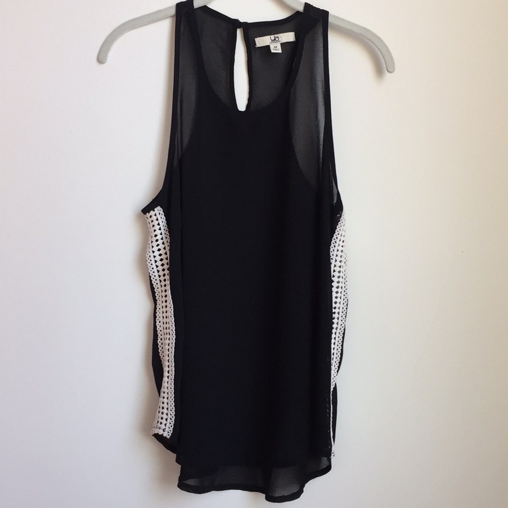 Ya Los Angeles Black Racerback Blouse Size M